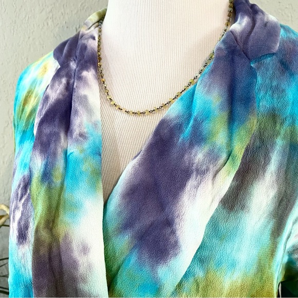 EUC Free People Intimately Elsa Tie Dye Surplice Bodysuit, XS - Picture 9 of 15